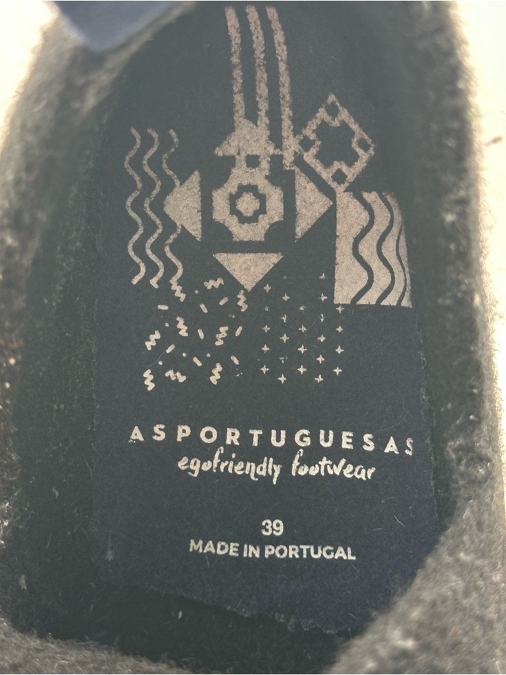 ASPORTYGUESAS Fly LondonPortugal Egofriendly Footwear Black Wool Felt Sz 39 city - Picture 10 of 12